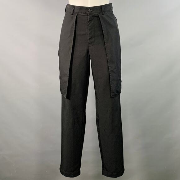 COMME des GARCONS Size M Black Polyester Large Pockets Dress Pants - Picture 1 of 7